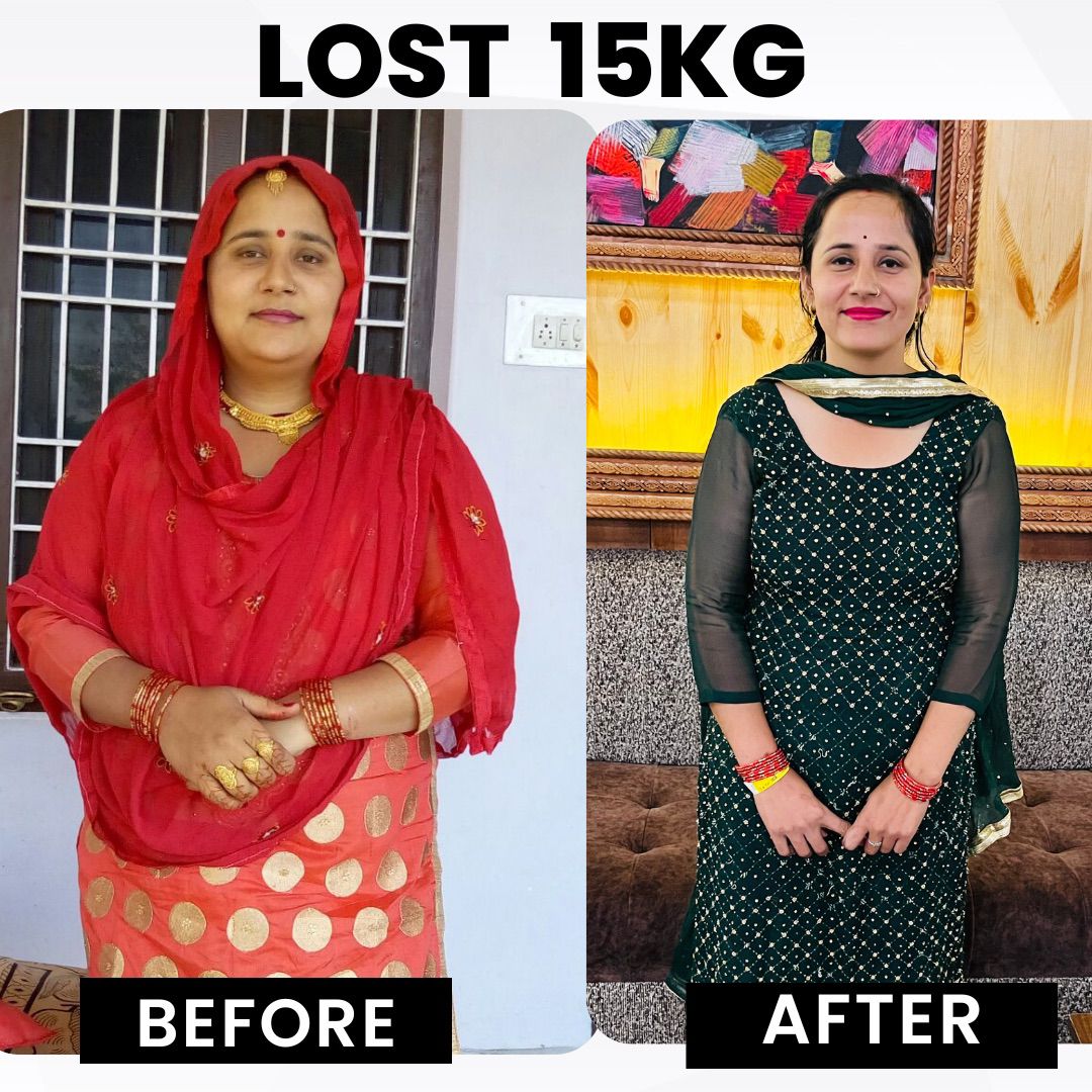 Client before and after — Lost 15 kg with RESET 90